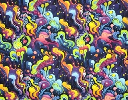 Psychedelic Slime dog collar #4
